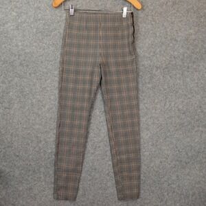 Retro Glen Plaid Suit Trousers‎ Pants Womens S Gray Crop Office Chic ZARA 25/26